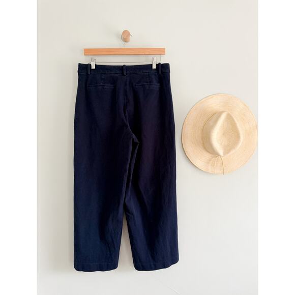 J.Crew Factory | Remy Wide-leg Cropped Pant For Women Navy | Sz 10T - Picture 6 of 9